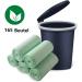 Aurmoo 165 Biowaste Sacks - Eco-Friendly 6L Organic Waste Bags for Kitchen Office & Living Room (36x37cm Green) - Buy Online on GoSupps.com