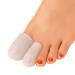 Bukihome Gel Toe Caps Toe Sleeves - Aloe Vera Toe Protectors Toe Cushions for Pain Relief Toe Protection for Corns Calluses(6 Large Size + 6 Small Size) White