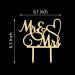 AMINJIE Mr and Mrs Cake Topper Bride and Groom Sign Wedding/Engagement Cake Toppers Decoration Mirror Gold Acrylic - Buy Online on GoSupps.com