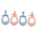 Tovinanna 4 pieces of toothbrush made of silicone mouth protection toothbrush silicone for children toys for children children's training meals silicone in food quality chewed toddler