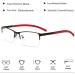 Buy Zukky Semi-Frame Photo Linen Reading Glasses - Black & Red Metal Frame - 3.75x Readers for Comfortable Vision - International Shipping Available - Buy Online on GoSupps.com