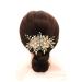Angoily Wedding Hair Clip Decorative Hair Combs Wedding Hair Comb Gold Hair Clips Rhinestone Hair Side Combs Bridal Headpiece Bridal Headdress Tiara Vintage Props Bride