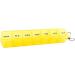 BoxSik pills box organizer (yellow) storage box for 7-day medication once a day weekly tablet container for vitamins dietary supplements and travel medictions Yellow 7 Communterment