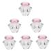 POPETPOP 6 pcs nail art crystal cup crystal dappen dish nail dappen dish liquid powder dappen dish nail monomer liquid bowl glass nail dish nail diamond Nail supplies manicure White crystal 5.5x5.5cmx6pcs Pinkx6pcs