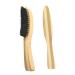 Minkissy beard brush for men beard brush made of wood mustache-styling tool beard slatted ridge brush to apply beard balm mustache cord stubble brush stubble brush h lzern man care accessories 17x3cm wood color