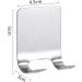 Self-Adhesive Stainless Steel Razor Holder Hooks - 2 Pack Waterproof Double Hooks for Bathroom & Kitchen | No Drilling Required - Buy Online on GoSupps.com