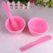 3 Sets Rubber Facial Mask Mixing Bowl with Spatula - DIY Skin Care Tool Kit for Home and Salon - Pink - Buy Online on GoSupps.com