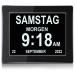 Ykall Digital alarm clock 8 -inch senior clock digital calendar day watch for dementia are read children seniors visual weak and Alzheimer's (black)