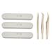 6 pieces of lash tweezers eyelash extensions for tweezers stainless steel tweezers with straight lace tweezers with curved tip volume eyelashes precision tweezers for beginners