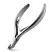 FVION Cuticle Clippers - Precision Cuticle Cutter Extremely Sharp Cuticle Scissors Stainless Steel Nail Cuticle Remover Cuticle Nipper and Professional Manicure Tool (4mm Jaw) Silver