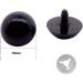 50pcs 15mm Black Plastic Safety Eyes with Washers for Dolls, Puppets, Plush Animals - DIY Craft Supplies - Buy Online on GoSupps.com