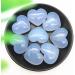 Saturey 1 Pack Natural Large Blue Chalcedony Heart Crystal Gem Meditation Treatment Suitable for Home - Buy Online on GoSupps.com