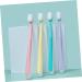 4-Piece Soft Cotton Toothbrush Set - Large Head Plastic Oral Hygiene Brushes for Women | Macaron Colors | Body Care - Buy Online on GoSupps.com