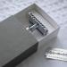 MHLE TRADITIONAL R41 Double Edge Safety Razor - Premium Barbershop Quality for Smooth Shave Chrome Finish - Buy Online on GoSupps.com