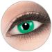 Colored 'Emerald Green' contact lenses from 'Evil Lens' to Fasching Carnival Halloween 1 pair of green crazy fun contact lenses with containers without strength