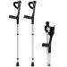 Folding Forearm Adult Crutches Lightweight Medical Aluminum Alloy Arm Cuff Crutch Height Adjustable Ergonomic Design Comfortable on Wrist Surprise Gift