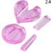 OLACD Mini Acrylic Nail Bending Tools Set 2Pc Portable Metal Embossed Mold Equipment for DIY Nail Art Hollow Frame Embossers in Pink with Heart & Star Shapes - Buy Online on GoSupps.com