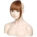 Silk-co Hair Bangs Clip in #06 Light Brown One Piece Hair Fringe Front Bangs Remy Human Hair Extensions with Temples - Buy Online on GoSupps.com