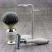 Classic Ivory Shaving Set | Men's Grooming Essentials | Synthetic Brush & DE Safety Razor Stand - Buy Online on GoSupps.com