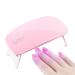 JYTDBCS Uv Nail Lamp Mini 6W Uv Lamps Led Nail Lamp Gel Nail Lamp USB Plug Quick Drying and Convenient Carrying.(Pink)