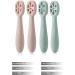 Buy Pandaear 4-Piece Baby Learning Spoon Set - BPA-Free Soft Silicone Cutlery for Infants & Toddlers 4+ Months - Flexible Feeding Tools - Buy Online on GoSupps.com