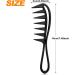 Sularpek Wide Tooth Shark Comb for Curly, Wet, and Long Hair - Salon Quality Barber Comb for Detangling - Large Teeth Hairstyling Tool in Black - Buy Online on GoSupps.com