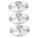 Milisten 3pcs Seasoning Sauce Dishes Stainless Traveling Olive Dipping Dishes Trip Food Sauce Dish Wasabi Mustard Flavor Dish Snack Plates Restaurants Seasoning Bowl Seasoning Dish Grid Mx3pcs Silverx3pcs