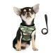 Femax dog harness and leash set for dogs soft mesh padded dishes for puppies and cats reflective adjustable breathable breast dishes for walking running training xl (breast 47-52 cm) camouflage