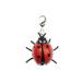 Miniblings ladybug beetle charm zipper pull rubber red - handmade fashion jewelry i chain pendant silver -plated - beggar pendant beggar bracelet - trailer for bracelet