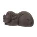 Alipis Tea Pet Ornament Purple Clay Sculpture Delicate