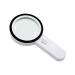Magnifier Extra Large with 12 LED Handheld Magnifying Glass and Light 30X Jumbo Size Illuminated Magnifier Large 100mm Distortion-Free Illuminated Magnifier with Glass Lens Compatible with