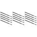 Housoutil 15 pcs Female Eye Wands Eyeliner Tools Dual-use Thin Supplies Flat Applicator Creative Girl 16x0.7cmx3pcs Blackx3pcs