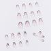 24pcs Press On Nails Medium False Nail Natural Fake Nail with Nail Glue and Adhesive Taps Faux Ongles Coffin Nude Black French Style Smile Lines - Buy Online on GoSupps.com