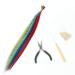 Feather Hair Extension Kit with 30 Synthetic Feathers 100 Beads Plier and Hoo