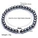 Bestt 2-Part Magnetic Hematite Therapy Bracelet for Weight Loss & Anti-Fatigue - Unisex Round Pearls Stretch Jewelry - Buy Online on GoSupps.com