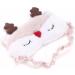 RAYNAG Set of 2 Cartoon Animal Plush Eye Masks - Cute Sleeping Blindfold Eye Covers (Brown/White) - Buy Online on GoSupps.com