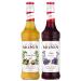 MONIN - Assorted Passion Fruit Syrup and Violet Syrup for Cocktails Iced Teas and Lemonades - Natural Flavors - 2x70 cl