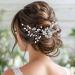 Fashband Wedding Bridal Crystal Hair Vines | Silver Flower Pearl Headband & Rhinestone Headpiece | Elegant Hair Accessories for Women & Girls - Buy Online on GoSupps.com