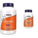 NOW - L-Carnitine Double Strength 1000mg 100 Tablets & L-Tyrosine (Freeform) Capsules 500mg 120 Count Nutritional Supplement + Capsules