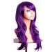 LFMDJF 70cm Wavy Red Wig | Synthetic Hairpieces for Women | Versatile Colors: Black Purple Pink Blue | 28 Inches Silver - Buy Online on GoSupps.com