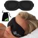 Sleep Mask | Eye Mask for Sleeping Men/Women Better Than Silk Our Luxury Blackout Contoured Eye Masks are Comfortable - This Sleeping mask Set Includes Carry Pouch and Ear Plugs (No Scent)