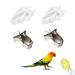 4 PCS Bird Fruit Feeder Cuttlefish Clip Bird Cage Seed Feeder Birds Food Holder Stainless Steel Bird Feeder for Bird Hamster Cockatiel Parrot