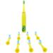 ZJchao Electric Toothbrush for Children - USB Charging 4 Gears 8 Heads Soft Bristles Ergonomic Design (Yellow) - Buy Online on GoSupps.com