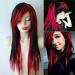 Baruisi Long Red Black Wig - Heat Resistant Synthetic Hair Wigs for Women - Buy Online on GoSupps.com