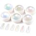BISHENGYF 6 Box Chrome Nail Glitter Holographic Classic Nail Art Powder Set Shiny Nail Glitter Powder with Magic Mirror Finish for Nail Art Design Decoration. B-Pearl