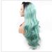 BGHJUE Synthetic Hair Wig with Natural Bangs & Pixie Cut - Fluffy Green Highlights for Women | International Shipping - Buy Online on GoSupps.com