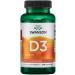 Swanson Vitamin D3 25mcg (1 000 IU) 250 Capsules High Dosed Laboratory Tested Soy Free Gluten Free Non-GMO