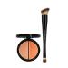 EVE PEARL Dual Salmon Concealer And 202 Concealer Blender Brush Full Coverage Under Brighten Eye Pro Concealer Brush Set Makeup Kit (Tan)