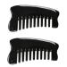 Beavorty 2pi ces Peigne De Massage Corne De B uf Naturelle Outil Multifonctionnel Pour Massage Du Chevelu Pour Hommes Et Femmes La Casse Des Cheveux Et Apaise Le 11x6.5cmx2pcs noirx2pcs