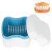 Denture Bath Case for False Teeth Storage | Travel Holder & Net Container | Retainer Cleaning - Light Blue - Buy Online on GoSupps.com